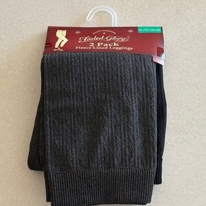 Faded Glory Fleece Lined Leggings - 2 Pack